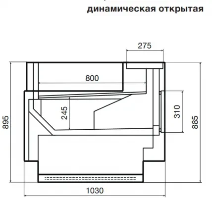 Витрина холодильная Dazzl Galaxy 080 Plug-In 190 Self (Динамика)